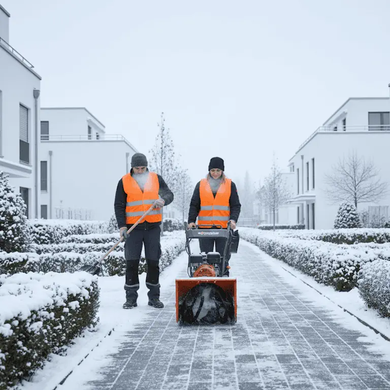 Winterdienst an Wohnanlage